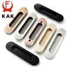 KAK 2PCS Hidden Door Handles Zinc Alloy Recessed Pull Sliding Door Handles Bedroom Door Cabinet Handle Furniture Handle Hardware T200703