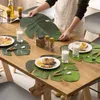 4st Banana Leaf Coaster Placemat Bord Mattor Vattentät bord Tygskopp tarmkruka Mat Pad Pad Holder Köksbord Dekoration T200415