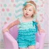 Baby Lace Rompers Spädbarn Lace Romper med band Ribbon Bow Kids Jumpsuit Baby Girls Lace Ruffled Petti Romper DS9 G1221