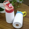 12 oz Sublimation Blanks Sippy Cup 350 ml Bouteille d'eau pour enfants avec couvercle en paille Gobelet à boire en acier inoxydable portable pour enfant en bas âge