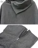 Ekouaer moda donna poncho mantello orlo asimmetrico mantello colore puro per il tempo libero misto lana capispalla femminile abiti streetwear 201210