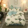 Solstice Cartoon Christmas Tree Elk Bedclothes Simple Fashion Geometric Stripes Bed Sheet Duvet Cover Sets 3/4pcs Bedding Set 201119