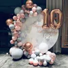 170pcs / set Macaron Gris Rose Latex Ballon Chaîne Ballons Arch Party Mur Fête D'anniversaire Fiançailles De Mariage Décoration Fournitures T200612