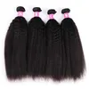 Virgin Brazilian Kinky Prosty Weave 1b Czarne Remy Grube Yaki Hair Weft 3 Bundles Lot Forawme Human Hair Afro 2884214