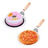 Pizza Peel Shovel with Wooden Handle Cake Shovel Cheese Cutter Peels Lifter Tool Pizza Shovel Baking Pastry Tools