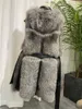 Luxury Autumn Women Vest Real Fox Fur Gilet Fashion Genuine Fox Fur Waistcoat Female Winter Outwear Coat Sleeveless Fur Jacket 201212