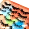 20 paires 3D faux cils fluffy faux vison yeux vrac avec boîte personnalisée de cils naturels vieraux