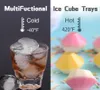 4 Cell Diamond Ice Cream Tools Bal Mold Silicone Cube Tray Whisky Maker Mallen Vorm Chocoladevorm voor Party Bar