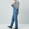 Puimentiua Men Denim Carpenter Overalls Casual Loose Men's Fashion Hip Hop Jumpsuit Bib Pants 201027