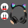 Katzenohr-Bluetooth-Headset, neues kopfmontiertes, niedliches Katzenohr, faltbares Stereo-Wireless-Sport-Bluetooth-Headset, kostenloser Versand