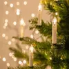 Ano novo liderou as velas sem chamas Velas Remote Taper Lider para o jantar em casa Lâmpada de decoração de árvore de Natal Y2001096856679