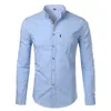 Camicie eleganti da uomo in cotone scozzese casual slim fit manica lunga abbottonata moda uomo camicia da lavoro di marca da lavoro chemise homme