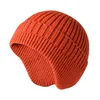 Unisex-Strickmütze für den Winter, warm, für Camping, Reisen, Radfahren, Erwachsene, täglich, solide Beanie-Mütze, für Zuhause, Outdoor, Arbeit, Abdeckung aus Garn, Ohrenklappen