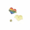 Eşcinsel gurur kalp gökkuşağı bayrağı broş yaka Pin LGBT pimleri aşk aşk emaye pimleri kadın erkek takı aksesuarları hediye