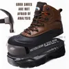 Sicurezza per le scarpe alla caviglia di sicurezza invernale Puntale in acciaio anti-schiacciamento Stivali da lavoro da uomo Y200915