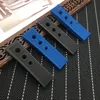 Wholesale Brand Black Blue soft Silicone Rubber Watch band 22mm 24mm WatchBand Bracelet For fit strap7750503