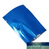 200 pcs / lote lustroso Aberto Aberto Aberto Selable Samanable Bolsa De Amostra Embalagem De Embalagem De Alumínio Vácuo Selo De Vácuo De Café De Café Mylar Mylar