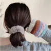 Kızlar Kürk Saç Halat Scrunchie Kadın Bayanlar Çocuk Elastik Saç Bantları At Kuyruğu Tutucu Makaron Renk 10 Renkler