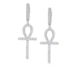Cubic Zirconia Hiphop Earrings For Mens Fashion Gold Plated Jewelry Women Key Dangle Iced Out Diamond Earings Rings8993071