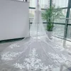 3M ślubne welony ślubne 1 poziom długie welony ślubne długość katedry Handmade Soft Tulle Cekiny Bride Veil Bezpłatny grzebień