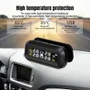 Smart Car TPMS Tire Pressure Monitoring System Solar Power Digital TMPS LCD Display USB Auto Security Alarm Tire Pressure Sensor6659044