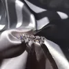 Sterling prata anéis jóias iniciais oval oval zircônia mulheres casamento casamento anel diamante