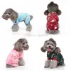 Costumes de pyjama de Noël pour chien Pyjamas mignons Vêtements pour chiens Impression par sublimation Flanelle Vêtements pour animaux de compagnie Tenue de vacances d'hiver Chemise pour chiens Onesies Poméranie en gros L A250