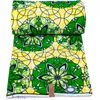 緑の花アフリカ布高品質100ポリエステル保証服を縫うための本物のワックスアンカラファブリック素材3883114