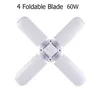 Super Bright E27 LED Bulb SMD2835 led 60W Foldable Fan Blade Angle Adjustable Ceiling Lamp Home Energy Saving Lights