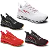 Nyaste, icke-varumärke löparskor för män eld röd svart guld bred blad mode casual mens tränare utomhus sport sneakers sko