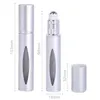 Refillable 10ml Mini Roll On Aluminum Bottles Empty Essential Oil Fragrance With Steel Metal Roller ball