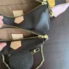 حقائب اليد حقيبة جلد اصلي سستة عالية الجودة المرأة حقيبة يد Crossbody مصمم تأتي مع مربع