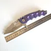 Begränsad anpassningsversion Fällkniv Man of War Anodiserad Titanium Handtag Slipning S35VN Blad Perfekta campingknivar Taktisk EDC Starka jaktverktyg