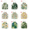 Planten Gedrukt Keuken Schort Vrouw Linnen Bib Volwassenen Kinderen Mouwloze Floral Print Schorten Thuis Koken Bakken Tools Wlly BH4587