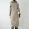 Autumn Winter Fashion rf0191 100% Real Wool Cloak Women with Real Fox Fur Collar Removable Woolen Coat 201214