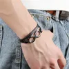 Charm Armband XQNI Infinity Leather for Men 1618cm Långt rostfritt stål Guldsilver Färg Cool Male Double Lay Wrap Armband 165980402