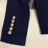 HIGH QUALITY New Fashion 2020 Designer Blazer Jacket Women's Metal Lion Buttons Double Breasted Blazer Outer Coat Size S-XXXL LJ200911