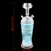 Acrilico Hookah Cup Set con luce LED Shisha Tubo Tubo Tubo in acciaio inox Bowl Portabicchiere Chicha NarrGuile Accessori