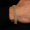 15mm genişlik buzlu bling hip hop cz cz cikan zincir erkek bilezik mikro pave 5a kübik zirkonya en iyi kalite252z