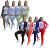 Femmes Vestes Survêtements Sportswear Cardigan à manches longues Tenues 3 pièces Ensemble costume de sport décontracté vendant des vêtements pour femmes klw4736