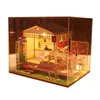 Japanese Style Doll House Miniature DIY Dollhouse With Furnitures 7-15 Years Old DIY Wooden House Toy For Children Birthday Gift 201217