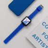Anello per banda sportiva per Apple Watch 5 Band 42mm 44mm Royal Blue Strap per iWatch Series6 5 4 3 2/1 in pelle in silicone 40mm 38mm Bands