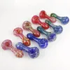 Glass Pipe Bowl Pink Spoon Pipes Rökning Glass Handrör 2,9 tum HEADY Little Pocket Frit Inside Out Smoking Bowl