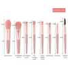 Hälsa och skönhetsprodukter Makeupborste Nya 8 st Mini Makeup Brushes med matt Portable Mjuk hårborste Set Bag Beauty Tools 220226