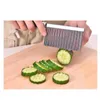 Kitchen Cooking Tool Stainless Steel Vegetable Fruit Wavy Cutter Potato Cucumber Carrot Wa Jllbgd