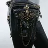 Axelväskor punk kvinnor taille packs för män vintage steampunk crossbody cups damer gotisk pack stil läderväska hög kvalitet 220119