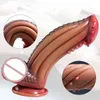 NXY Dildos Consolador De Silicona Suave Para Mujer Pene Con Sensacin Piel Ventosa Manos Libres 220111