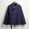 Männer Daunenparkas Winter Hanfu Kimono Männer Chinesischen Stil Oberbekleidung Windjacke Roben Dicke Warme Mantel Vintage Baumwolle Gefütterte Jacke Phin22