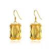 18k cor ouro citrino brincos genuínos 925 prata esterlina brincos de suspensão para mulheres vintage feminino jóias tendência 2022