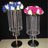 Vendita di Bulk Sparkling Crystal Clear Garland Chandelier Wedding Flower Ball Holder Centrotavola per feste di compleanno